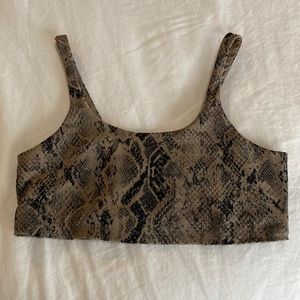ALO SNAKESKIN VAPOR BRA | L |